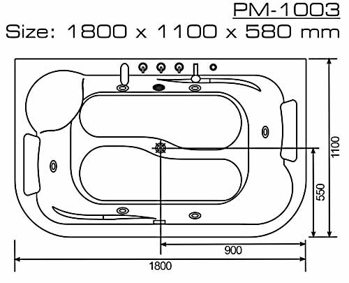 Bồn tắm massage PM-1003