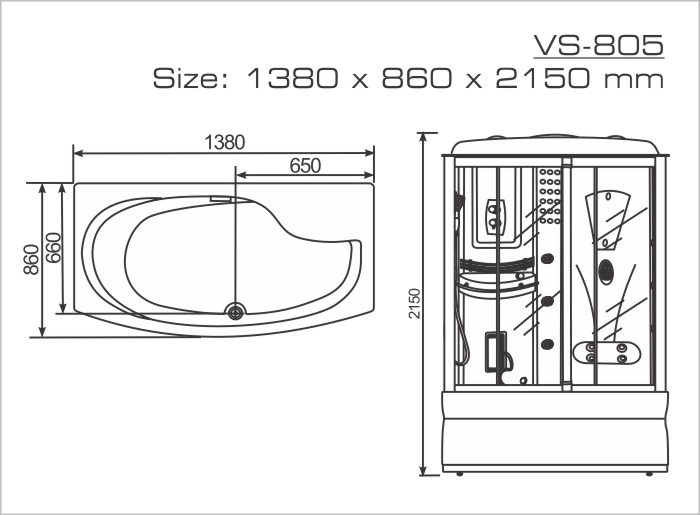 Phòng xông hơi Nofer VS-805