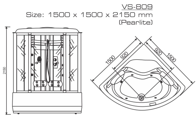 Phòng xông hơi Nofer VS-809