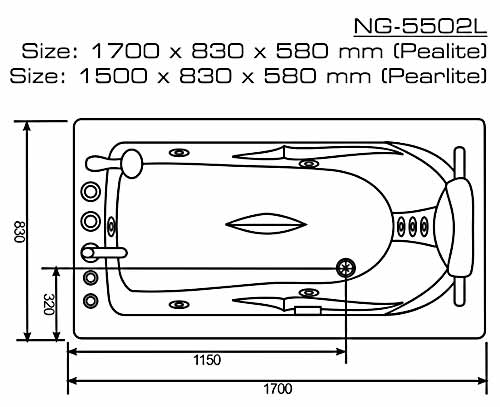 Bồn tắm massage Nofer NG-5502L